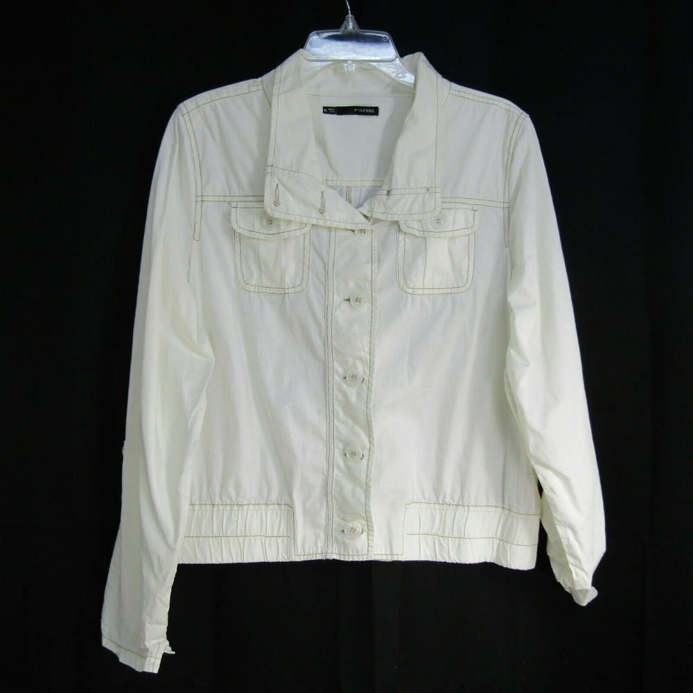 Maurices Button Front Jacket Wide Elastic Waist